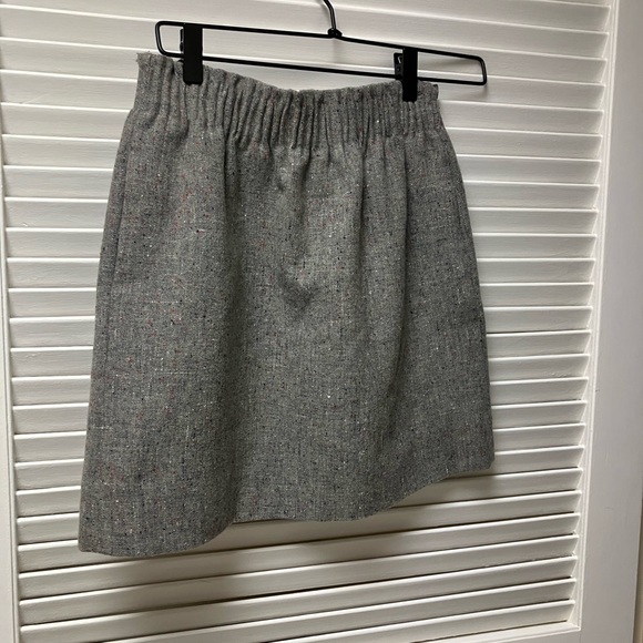J. Crew Gray Textured Mini Skirt - Picture 1 of 4